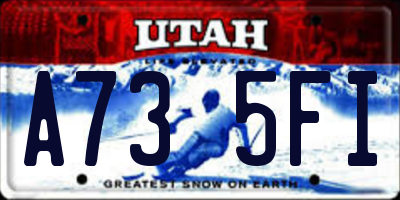 UT license plate A735FI