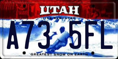 UT license plate A735FL