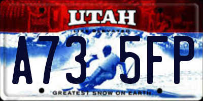 UT license plate A735FP