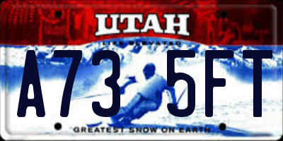 UT license plate A735FT