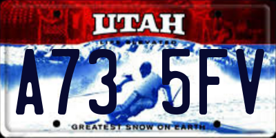 UT license plate A735FV