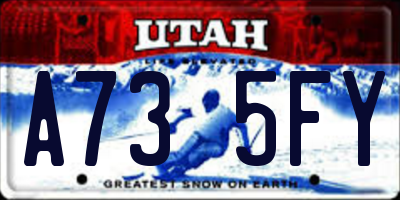 UT license plate A735FY