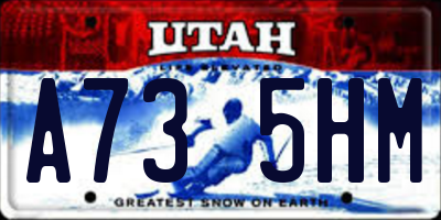 UT license plate A735HM