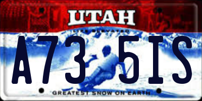 UT license plate A735IS