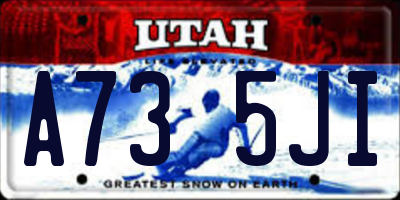 UT license plate A735JI