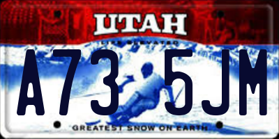 UT license plate A735JM