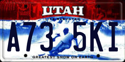 UT license plate A735KI