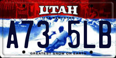 UT license plate A735LB