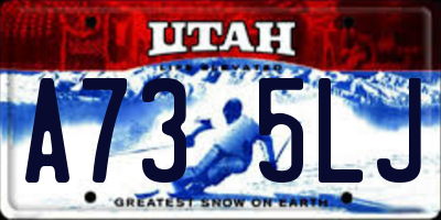 UT license plate A735LJ