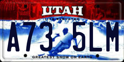 UT license plate A735LM