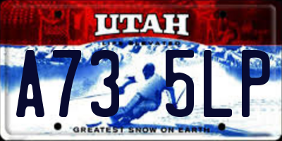 UT license plate A735LP