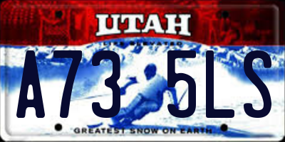 UT license plate A735LS