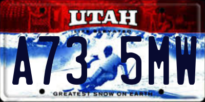 UT license plate A735MW