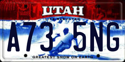 UT license plate A735NG