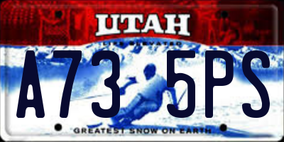 UT license plate A735PS
