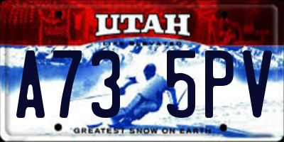 UT license plate A735PV