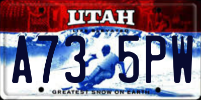 UT license plate A735PW