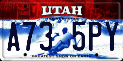 UT license plate A735PY
