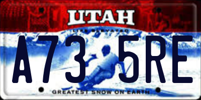 UT license plate A735RE