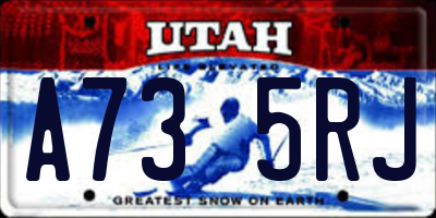 UT license plate A735RJ