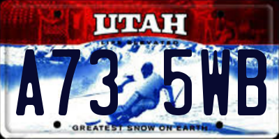 UT license plate A735WB