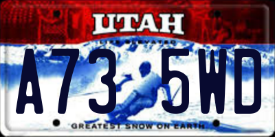 UT license plate A735WD