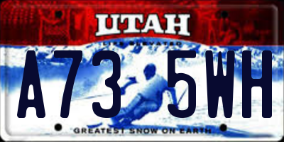 UT license plate A735WH