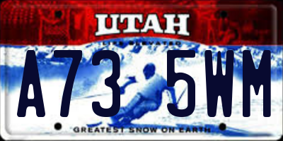 UT license plate A735WM