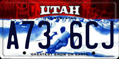 UT license plate A736CJ