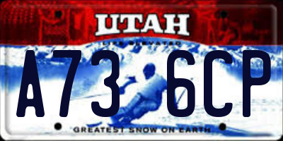 UT license plate A736CP