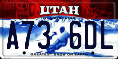UT license plate A736DL