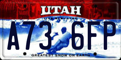 UT license plate A736FP