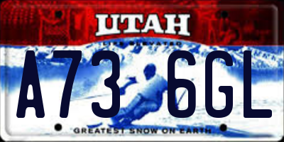 UT license plate A736GL