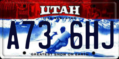 UT license plate A736HJ