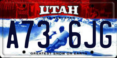 UT license plate A736JG