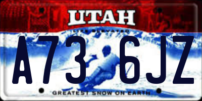 UT license plate A736JZ