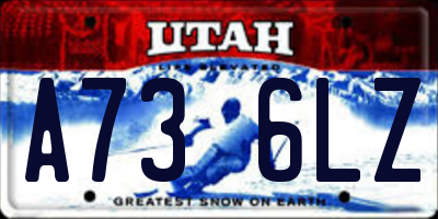 UT license plate A736LZ