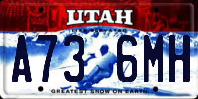 UT license plate A736MH