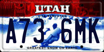 UT license plate A736MK