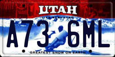 UT license plate A736ML