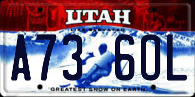 UT license plate A736OL