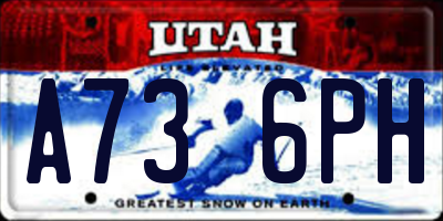UT license plate A736PH