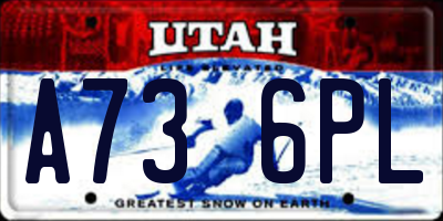 UT license plate A736PL