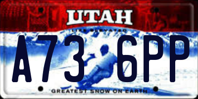 UT license plate A736PP