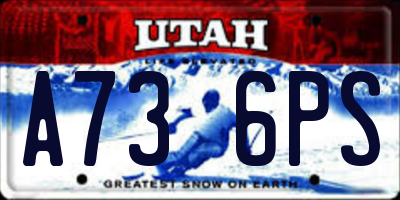 UT license plate A736PS