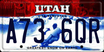 UT license plate A736QR