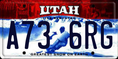 UT license plate A736RG