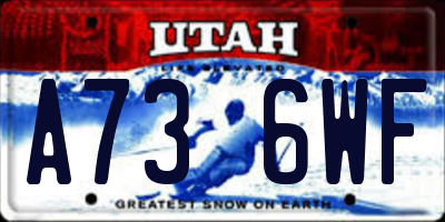 UT license plate A736WF