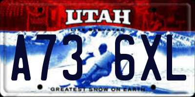UT license plate A736XL