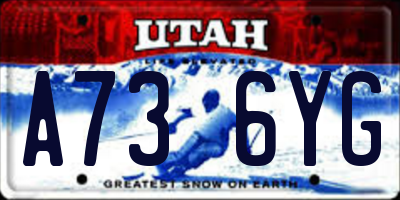 UT license plate A736YG
